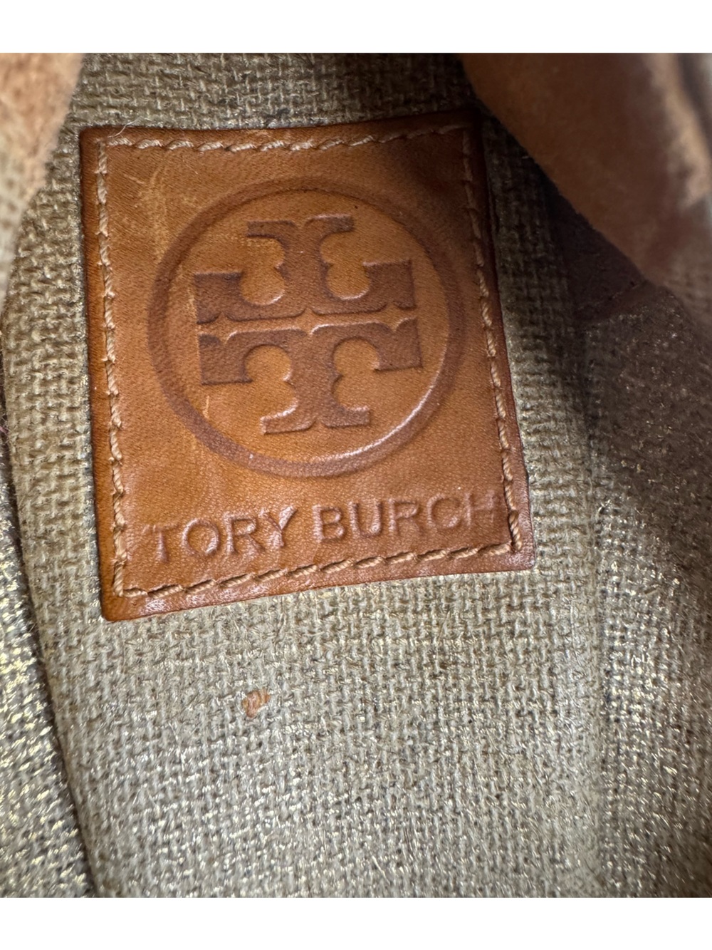Tory Burch Filipa Logo Canvas Peep Toe Wedge Espadrilles Size 8B - Picture 12 of 14
